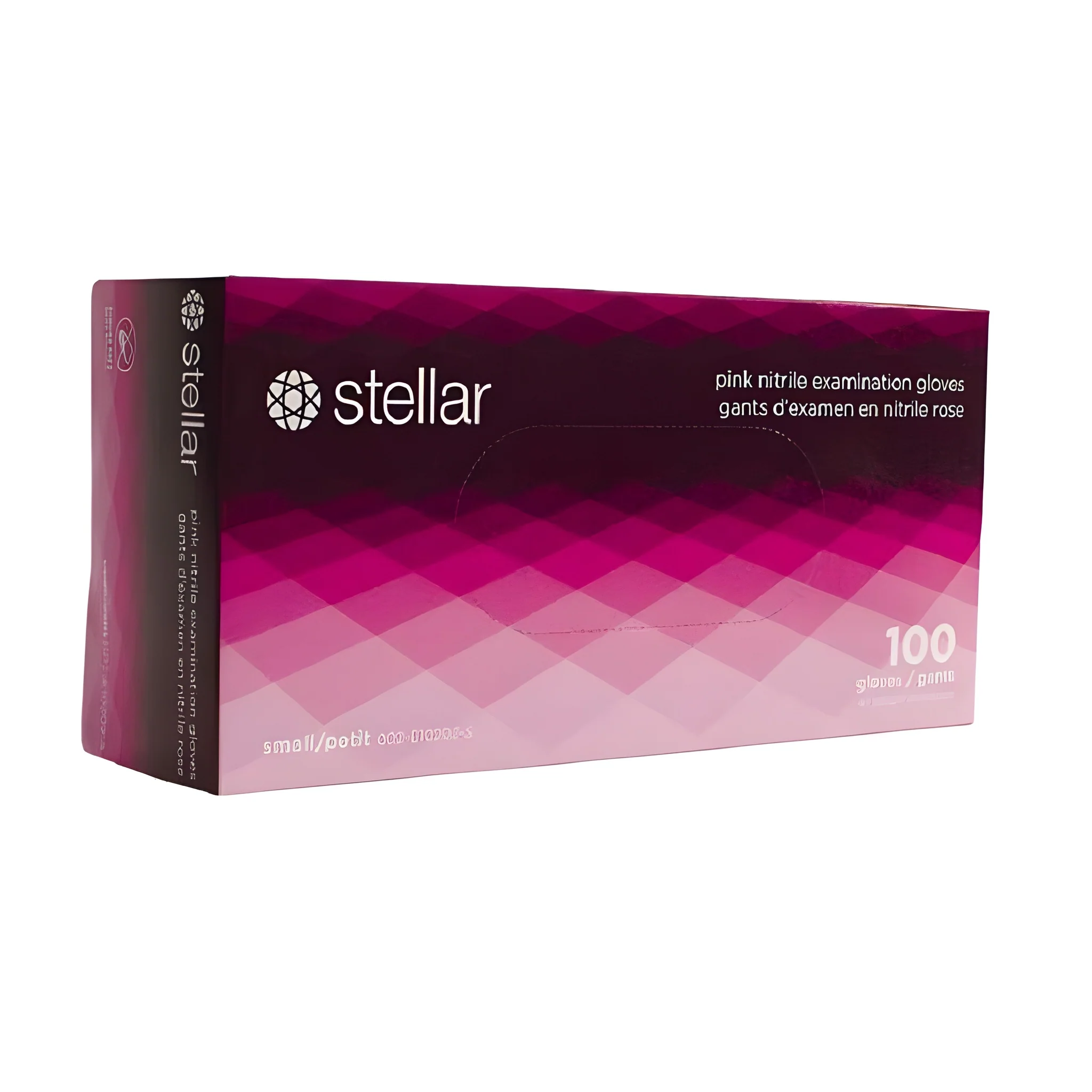 Stellar Nitrile Gloves, Pink, PF, X-Small - 1000/Case - Image 2