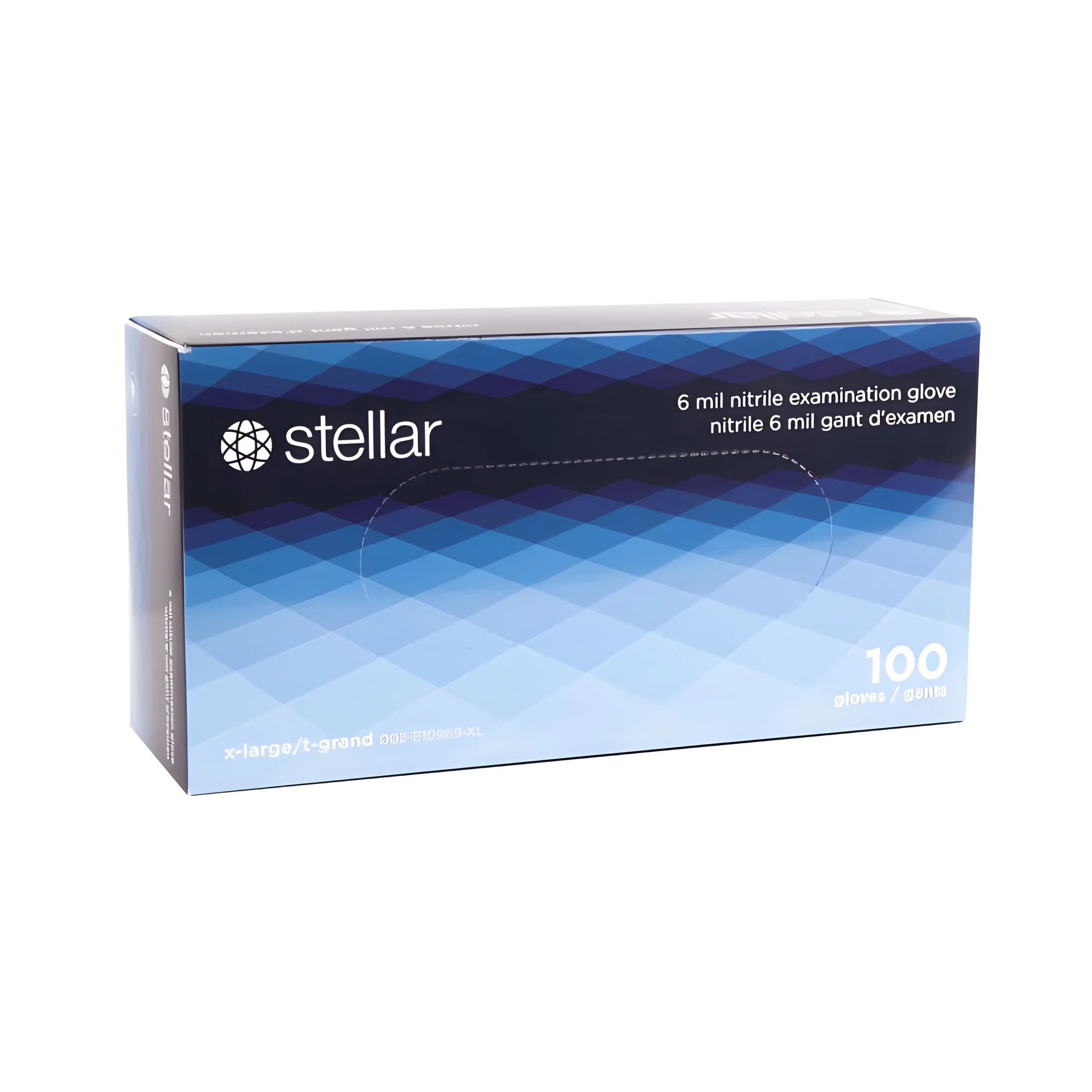Stellar Extra Blue Nitrile Gloves, 2X Large - 1000/Case