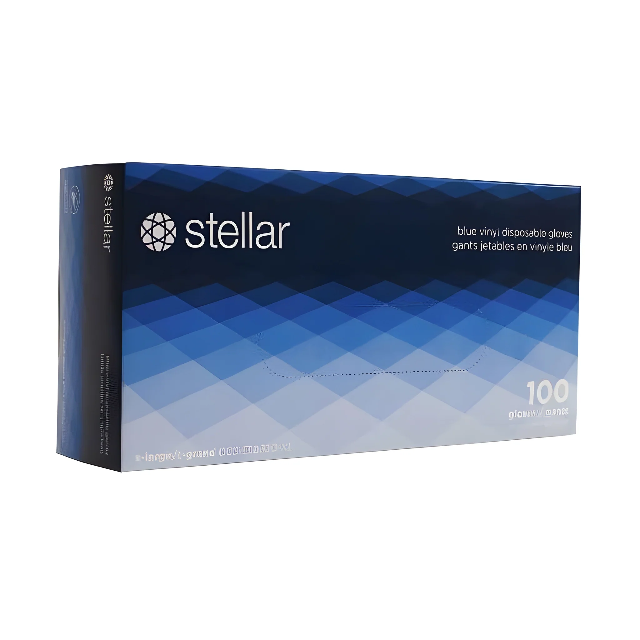 Stellar Vinyl Gloves, PF, Blue, Small - 1000/Case