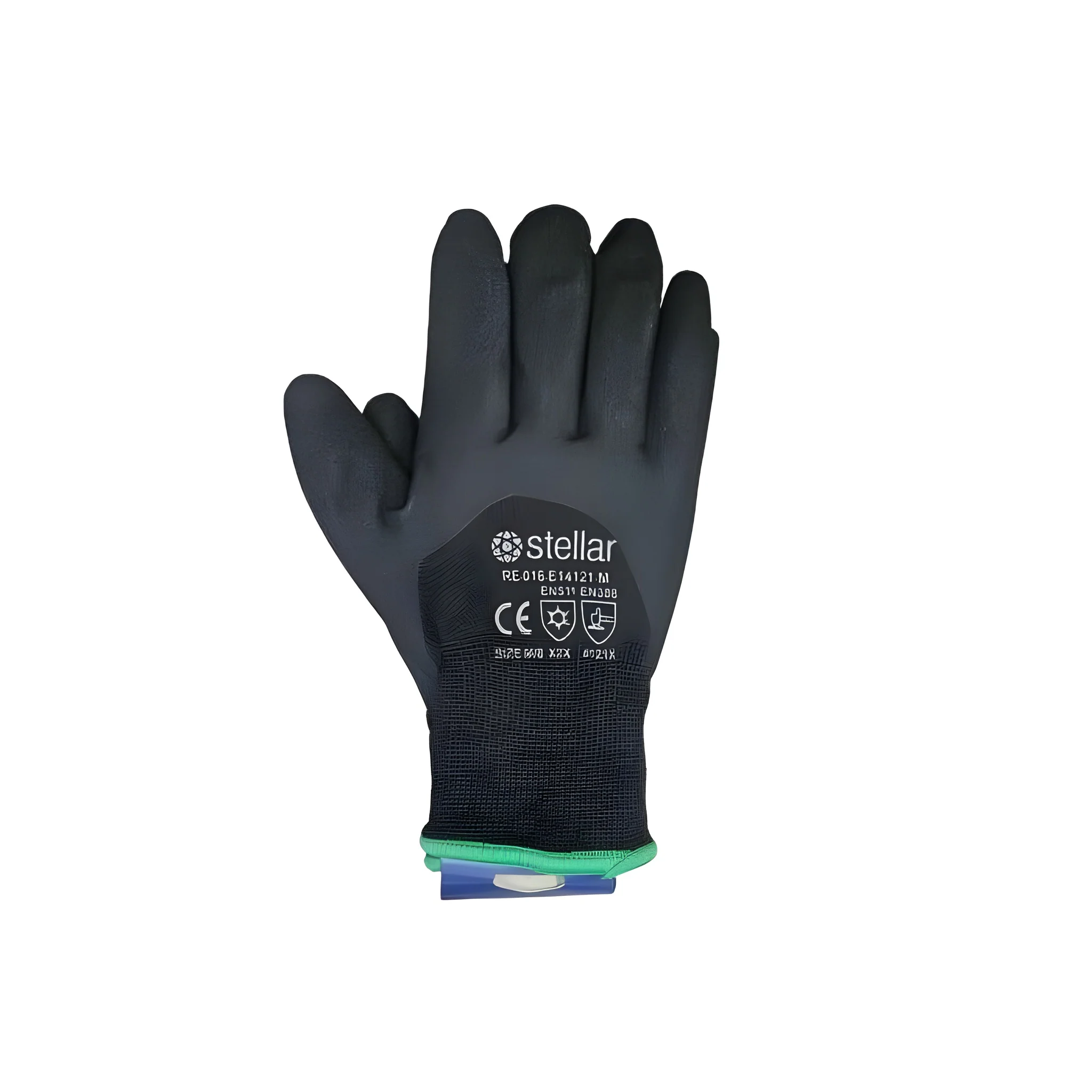Stellar Acrylic and Nylon Double Liner 3/4 Coated Nitrile Gloves, Sandy Finish, Sz 07 (Small), 12 pairs / Bag