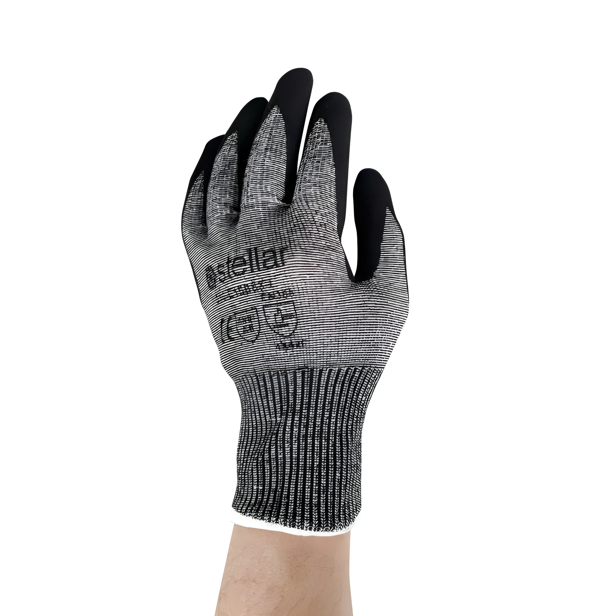 Stellar Grey Nitrile Coated Gloves, Cut Level 6, Sz 08 (Medium)- 12 Pr / Bag