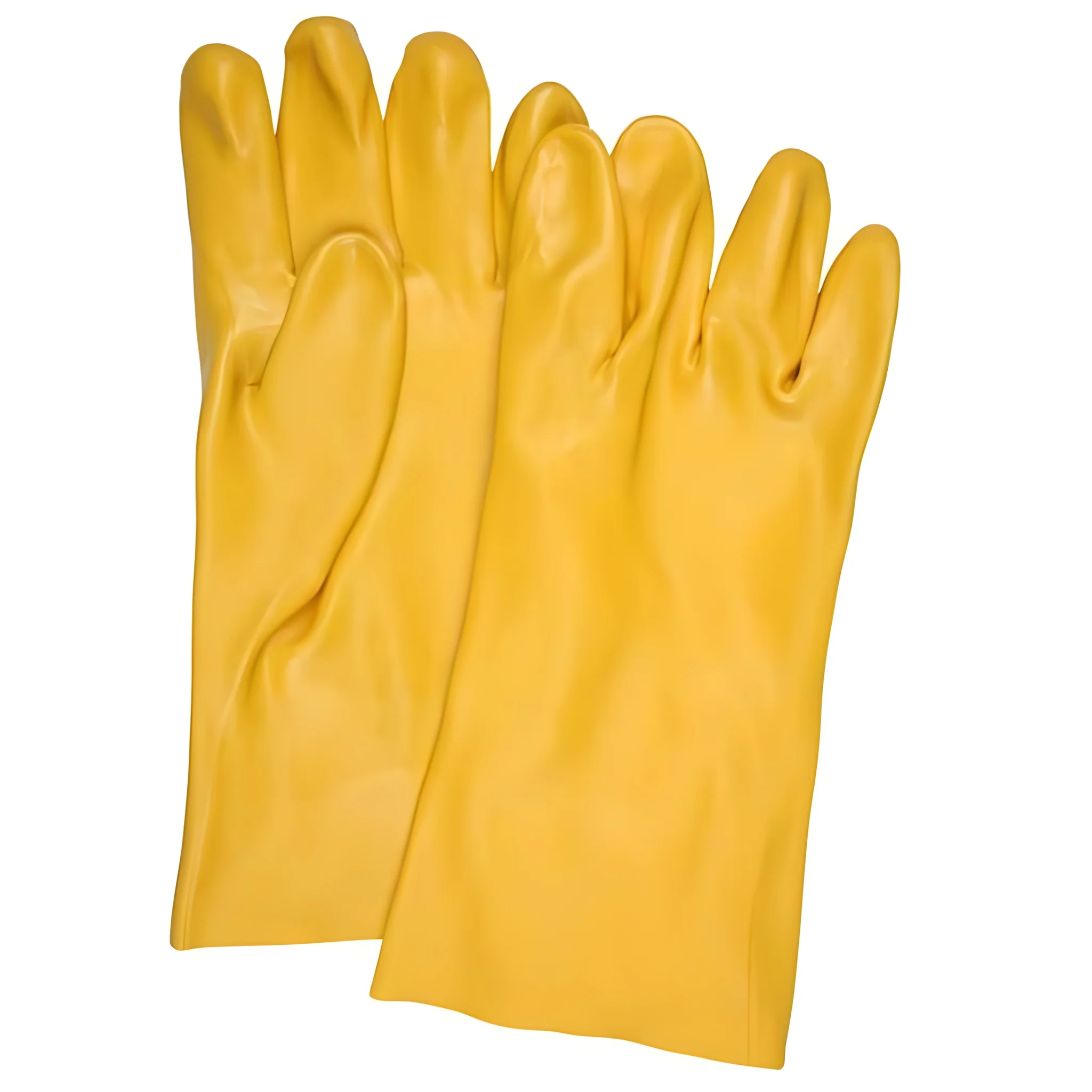 PVC Gloves, Yellow, 12" Cuff- 12 Pr / Bag