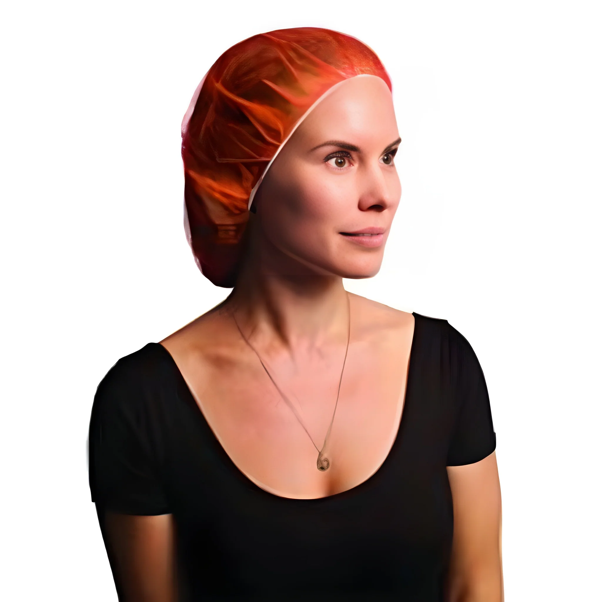 Stellar Bouffant Caps, Orange, 21" - 100 Caps / Bag