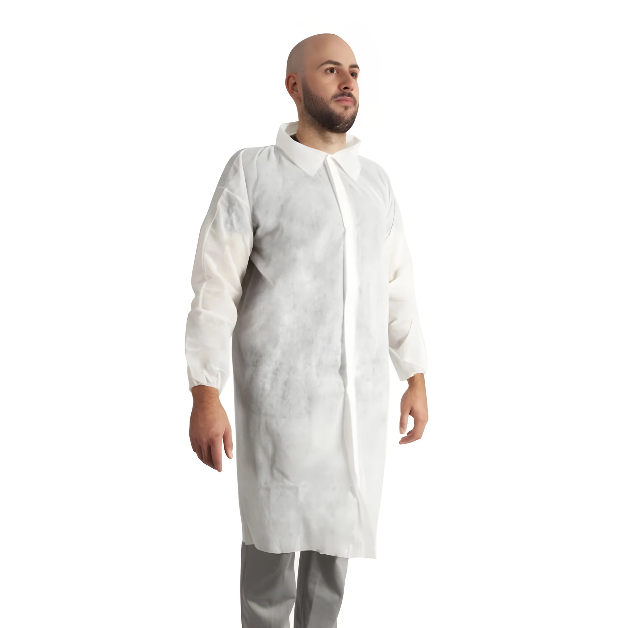 Stellar Polypropylene Labcoats, White, 2X Large - 50 / Case
